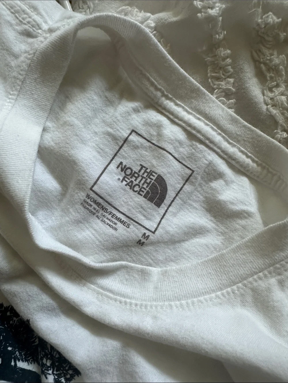 The North Face White Tee with Multicolor Mountain Graphic - Picture 4 of 4